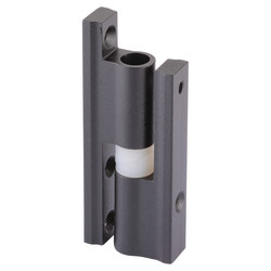 Pro Self Closing Cubicle Hinge - 17-21mm Panels - Black Fine Textured