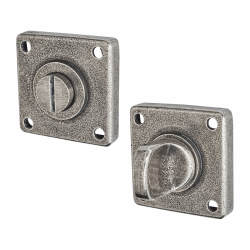 Finesse Jesmond Bathroom Door Turn & Release Set - 50mm Diameter - Pewter