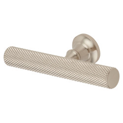 Altro York 12mm Knurled T-Bar Cabinet Knob - 80 x 35mm - Satin Nickel