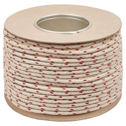 Everlasto No.8 Red Spot Superbraid Cotton Sash Window Cord - 6.5mm Diameter - 100m Coil