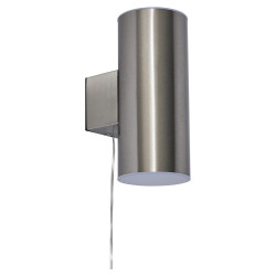 Forum Zink Eldon 2W LED Solar Outdoor Up & Down Wall Light - IP44 - 3000K - Stainless Steel
