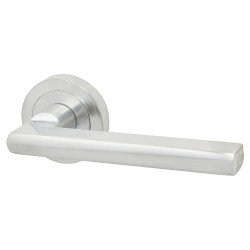 Touchpoint Satin Chrome Door Handles on Round Rose - Sophia Range