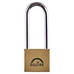 Squire LN4S/2.5  Lion Marine Grade Open Long Shackle Padlock - 40mm Body - 63 x 22.5mm Shackle - Brass