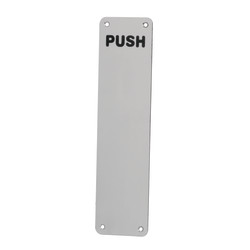 Altro Stainless Steel Finger Plate - Push - 350 x 75 x 1.5mm - Satin