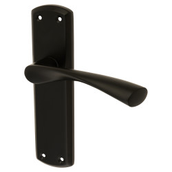 Touchpoint Matt Black Latch Door Handles - Monza Range - 175 x 45mm