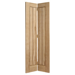 LPD Mexicano 5 Panel Unfinished Solid Bi-Fold Internal Door - 1981 x 686 x 35mm - Oak