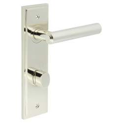 Burlington by Frelan Polished Nickel Fire Rated DIN Bathroom Door Handles - Richmond - Inner 2 - 200 x 55mm