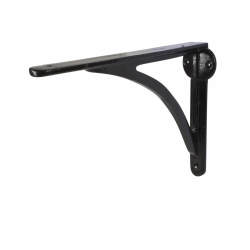From The Anvil Curved Steel Shelf Bracket - 249 x 174mm - Black