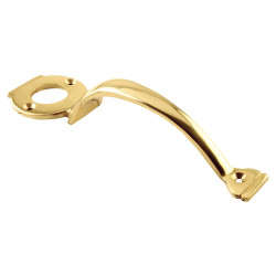 GateMate Escutcheon Handle for Long Throw Gate Lock - 200mm Length - Polished Brass