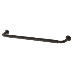 Altro Crewe 10mm Reeded D-Bar Cabinet Pull Handle - 224mm Centres - Matt Black