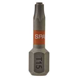 SPAX T-Star Plus Driver Bit - Torx - T15 - 25mm Length - Pack of 5