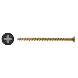 TIMCO Solo Chippy Pozi Countersunk Wood Screws - 4.0 x 30mm - Yellow Zinc - Pack of 200