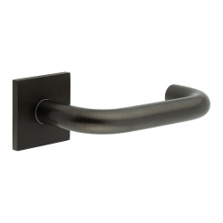 CRES by Frelan Dark Bronze Fixed Dead 19mm Return to Door Handles on Square Rose - CR-106 Range
