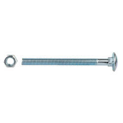 Carriage / Coach Bolt with Nut - M12 x 180mm - Zinc Plated - Pack of 4
