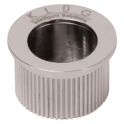 Klug Round Door Edge Finger Flush Pull - 30mm Diameter - Polished Chrome