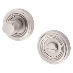 Jedo Parisian Bathroom Turn & Release - 40mm Diameter - Satin Nickel