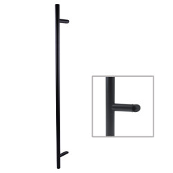 Altro 30mm Guardsman T-Bar Door Pull Handle - Bolt Fix - 1000mm Centres - Matt Black