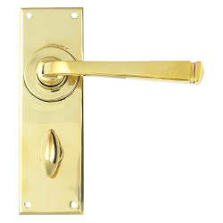 From The Anvil Aged Brass Bathroom Door Handles - Avon Range - 152 x 48mm