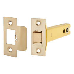 Altro Heavy Duty Tubular Latch - 128mm Case - 107mm Backset - Square - PVD Brass