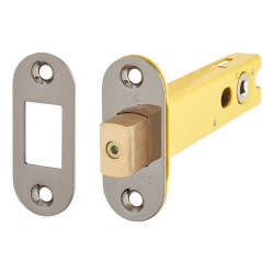 Altro 5mm Tubular Bathroom Deadbolt - 103mm Case - 82mm Backset - Radius - Black Nickel