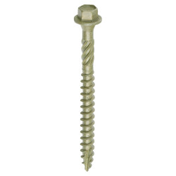 TIMCO Timber Frame Screws Hex Head - 6.7 x 75mm - Green - Pack of 50