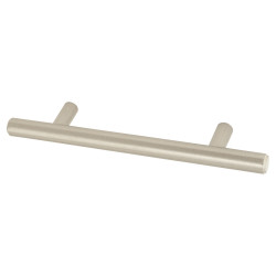 Touchpoint 12mm T-Bar Cabinet Pull Handle - 96mm Centres - Satin Nickel