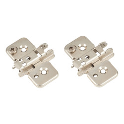 Blum CLIP Cruciform Cabinet Mounting Plate - Screw On - 3mm Spacing - Pressed Steel - Pair