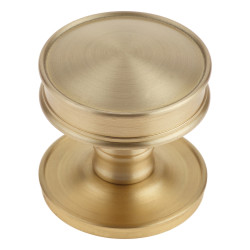 Burlington by Frelan Berkeley Ringed Mortice Door Knob - 65mm Rose Diameter - Satin Brass