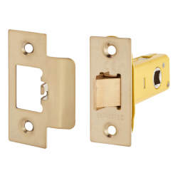 Altro Heavy Duty Tubular Latch - 65mm Case - 44mm Backset - Square - PVD Brass