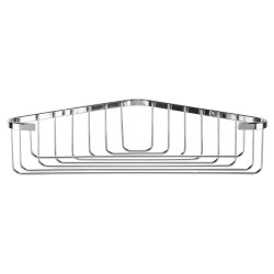 Croydex Wirework Medium Corner Shower Soap Dish Basket - 60 x 280 x 165mm - Stainless Steel