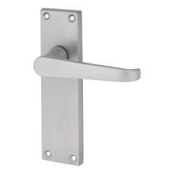 Touchpoint Satin Chrome Budget Straight Latch Door Handles - Mia Range - 153 x 42mm
