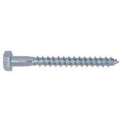 Coach Screw - M6 x 75mm - Zinc Plated - Pack of 10