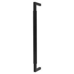 Hampstead Matt Black 25mm Lines D-Bar Door Pull Handle - Bolt Fix - 450mm Centres