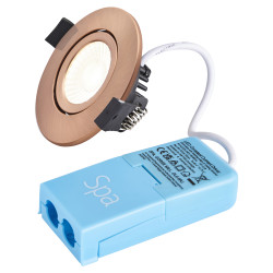 Forum Spa Como 5W IP65 Fire Rated LED Dimmable Adjustable Downlight - 4000K - Antique Copper