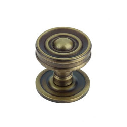Burlington by Frelan Bloomsbury Round Cabinet Knob - 40mm Diameter - Antique Brass