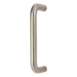 Altro 16mm D-Bar Door Pull Handle - Bolt Fix - 152mm Centres - Satin Stainless Steel