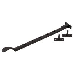Carlisle Brass Victorian Casement Window Stay - 12"/300mm Length - Matt Brone