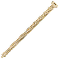 SiDAX Concrete Screw - Countersunk - Yellow Zinc - 7.5 x 120mm - Pack of 100