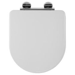 Croydex Garda Flexi-Fix Soft Close Wooden Toilet Seat - White