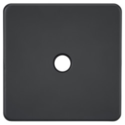 Knightsbridge 20A Screwless Flat Plate Flex Outlet Plate - Anthracite