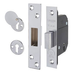 Legge Heavy Duty BS3621:2007 5 Lever Deadlock - 68mm Case - 45mm Backset - Polished Stainless Steel