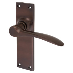 Hampstead Antique Bronze Latch Door Handles - Buckingham Range - 152 x 41mm