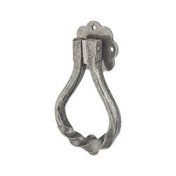 Olde Forge Pear Shaped Ring Door Knocker - 133 x 101mm - Pewter