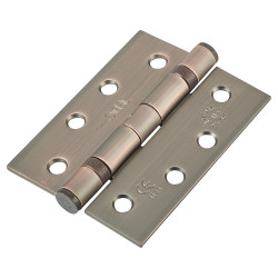Jedo Twin Ball Bearing Steel Grade 11 Butt Fire Door Hinge - 102 x 76 x 2.7mm - Bronze - Pair