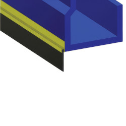 Stormguard Door Bottom Heavy Duty 25mm Rubber Seal - 2134mm Length - Gold