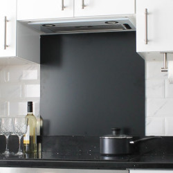 Altro Aluminium Kitchen Splashback - 900 x 750mm - Gloss Brushed Black