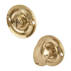 Hampstead Bathroom Turn & Release - 43mm Diameter - Polished Brass
