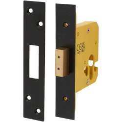 Altro Architectural Euro Profile Deadlock - 78mm Case - 57mm Backset - Square - Matt Black