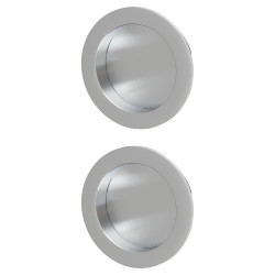 Heritage Brass by M Marcus Round Flush Pull Handle - Satin Chrome