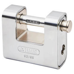 ABUS Series 92 Steel Shutter Padlock - 65mm Body - 33 x 14mm Shackle - Silver